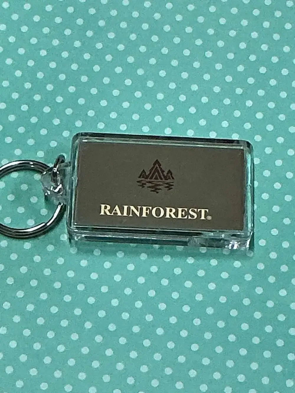 Rainforest Brand Promotional Compass and Thermometer Keychain